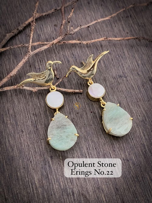 2 Designer Wedding Wear Opulent Stone Earrings Suppliers In India
